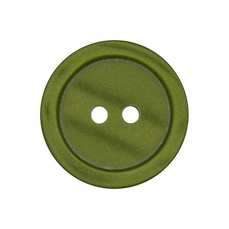 Guzik plastikowy z 2 dziurkami Basic - oliwkowy,  image number 1