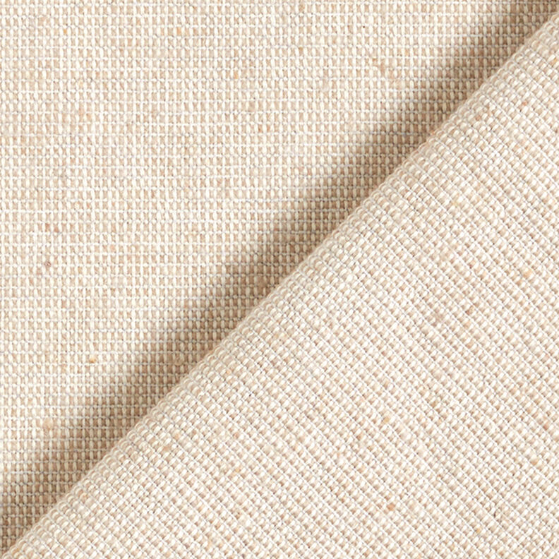 Tkanina dekoracyjna half panama o strukturze prążków bawełna z recyklingu – beż,  image number 3
