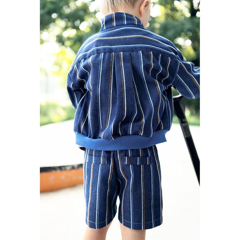 Dżins tkane paski | Poppy Fabrics – indygo,  image number 5