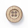 Guzik drewniany, 4 dziurki – naturalny,  thumbnail number 1