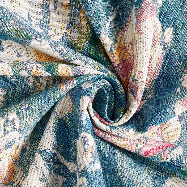 Tkanin dekoracyjna Gobelin lilie wodne – jasnobeżowy/zieleń, image number 3