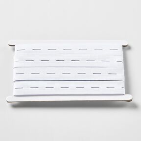 Guma z dziurkami na guziki [3 m | 20 mm] – biel, 