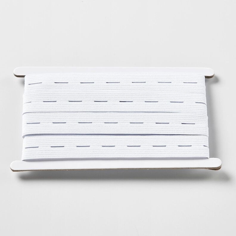 Guma z dziurkami na guziki [3 m | 20 mm] – biel,  image number 1