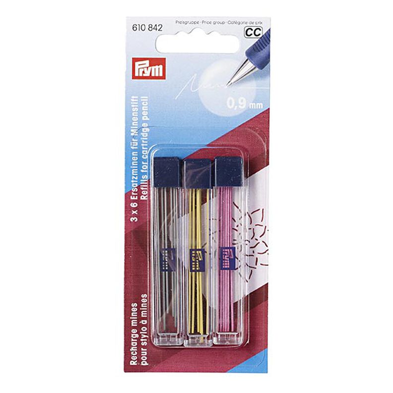 Wymienne wkłady do ołówka automatycznego [ Ø 0,9mm ] | Prym – mix kolorów,  image number 1