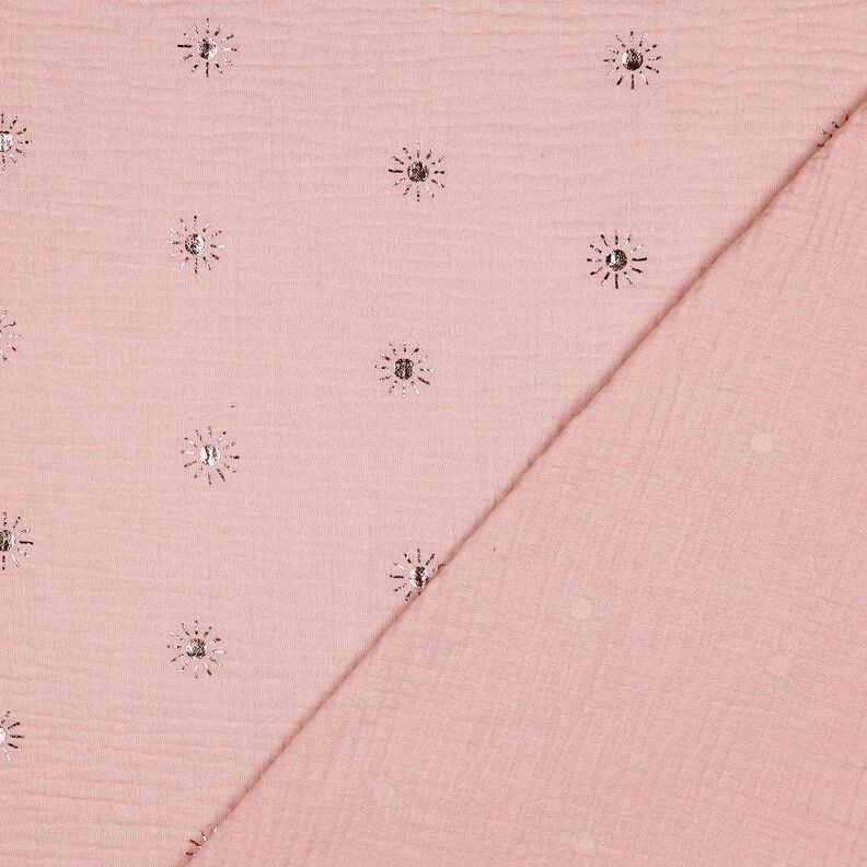 Muślin / Tkanina double crinkle słońca Nadruk foliowy | Poppy Fabrics – jasny brudny róż/pastelowy, image number 4