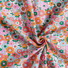Tkanina bawełniana Kreton kolorowe kwiaty – biel/jasnopomarańczowy,  thumbnail number 3