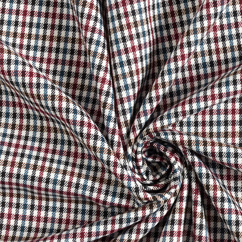 Tkanina spodniowa strecz Szkocka krata – biel/czerń,  image number 3