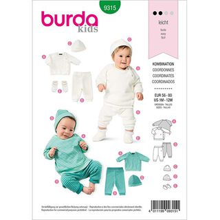 Wyprawka dziecięca, Burda 9315 | 56-80, 