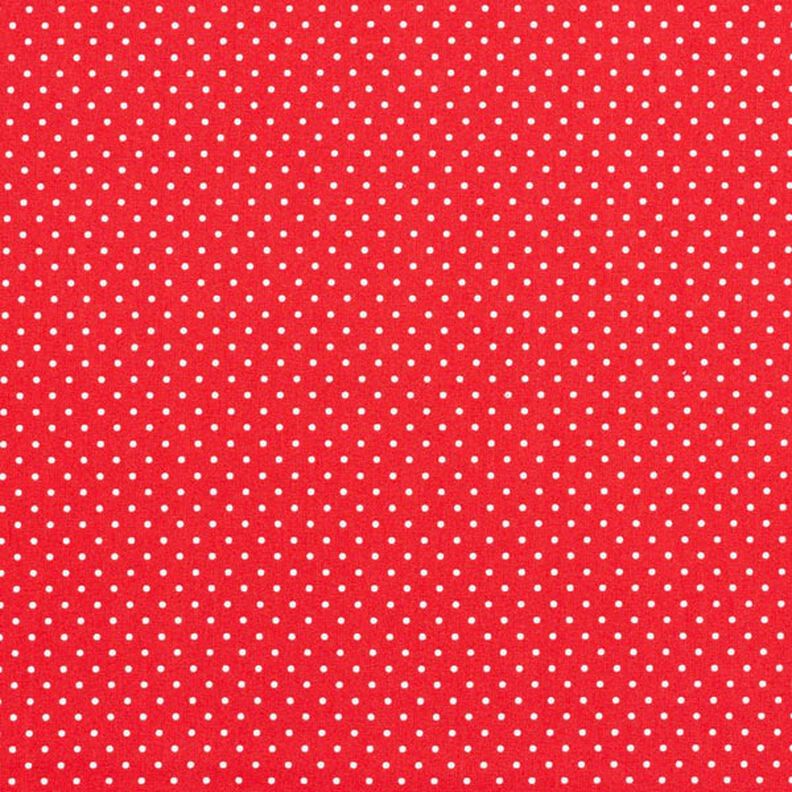 Popelina bawełniana Małe kropki – czerwień/biel,  image number 1