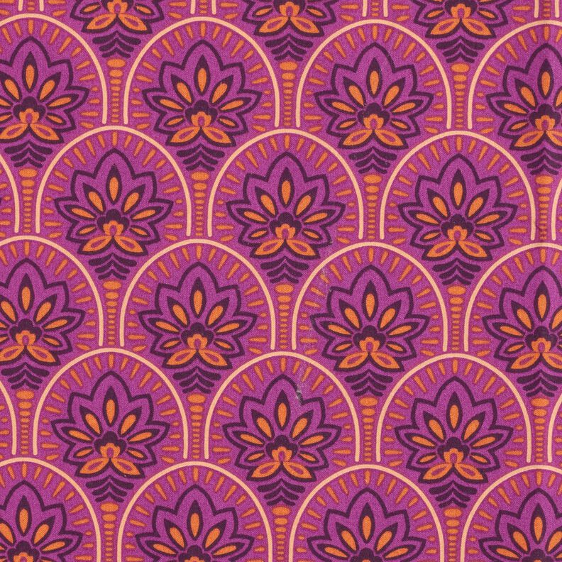 Bawełna powlekana abstrakcyjne wachlarze – purpura,  image number 1