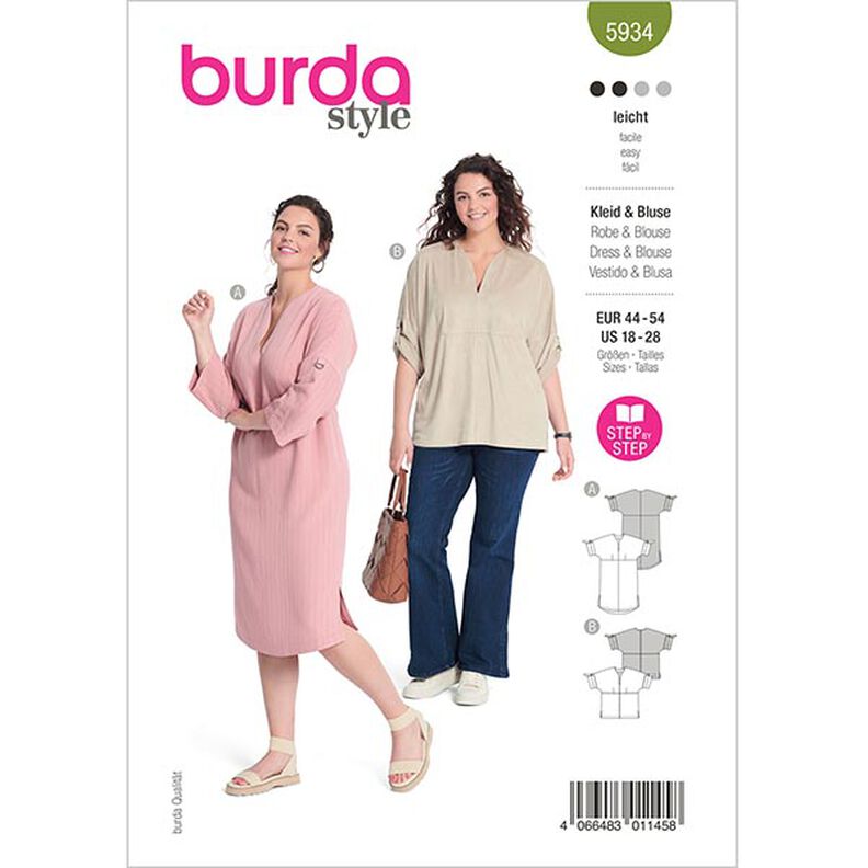 Sukienka / Bluzka Plus Size  | Burda 5934 | 44-54,  image number 1