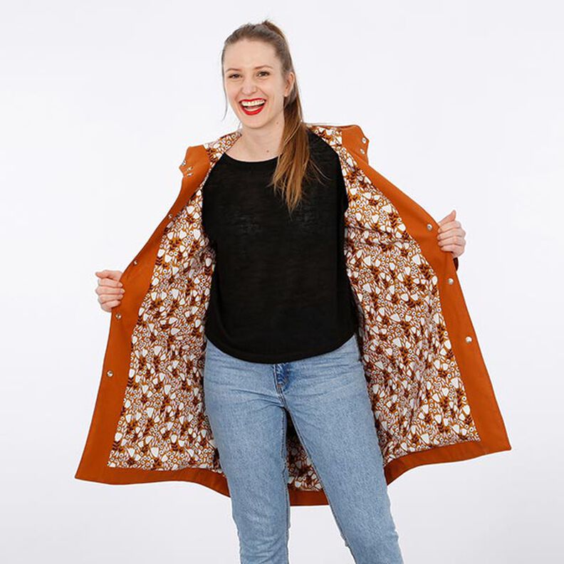 FRAU KARO – parka z podszewką, kapturem i naszywanymi kieszeniami, Studio Schnittreif | XS - XXL,  image number 3