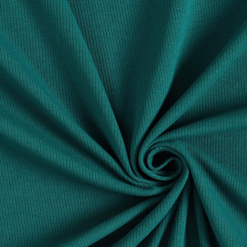Dżersej prążkowany drobne prążki 2-1-1-1 – ciemna zieleń,  image number 1