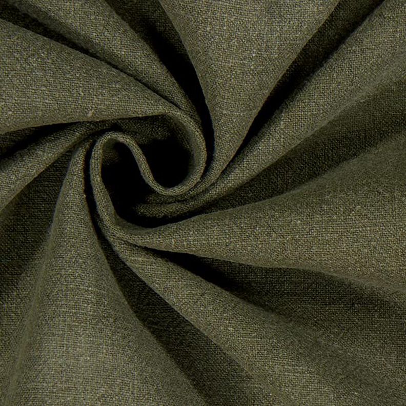 Tkanina ramia mix stonewashed, wysoka jakość – ciemna oliwka,  image number 2
