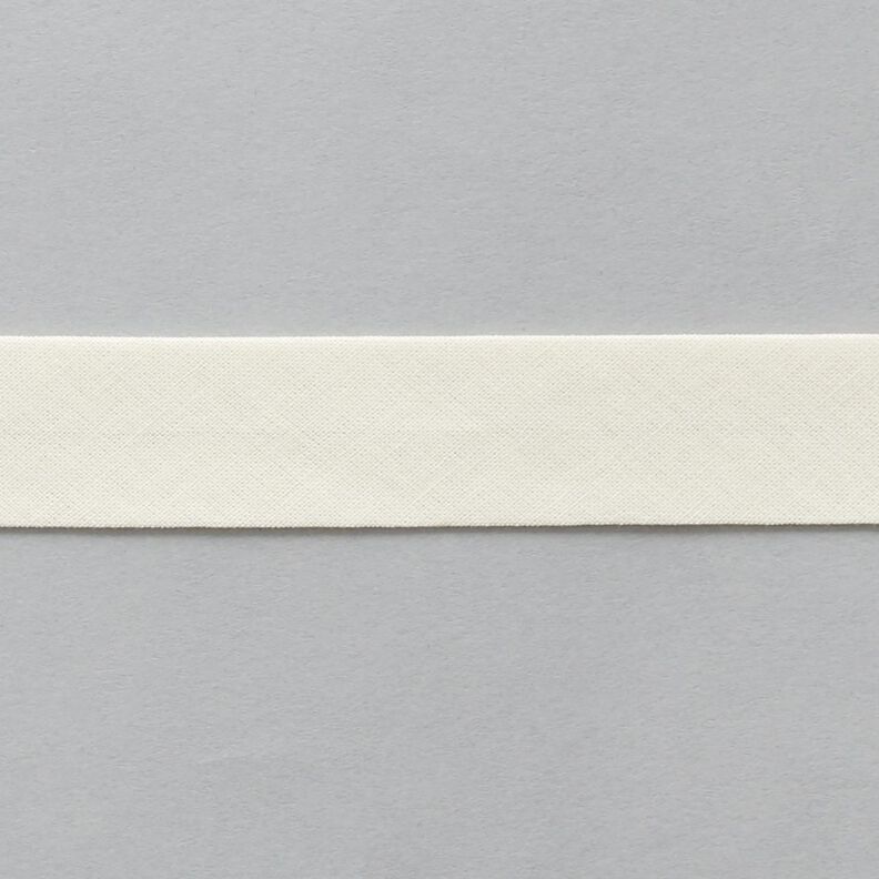 Taśma skośna Biobawełna [20 mm] – mleczna biel,  image number 1