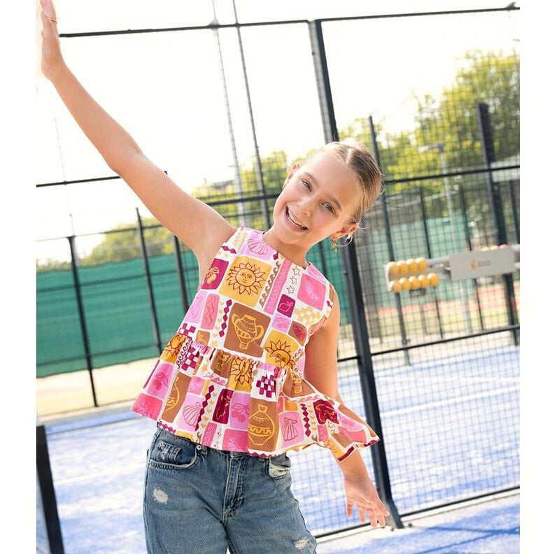 Popelina bawełniana patchwork | Poppy Fabrics – dżins/pink,  image number 6