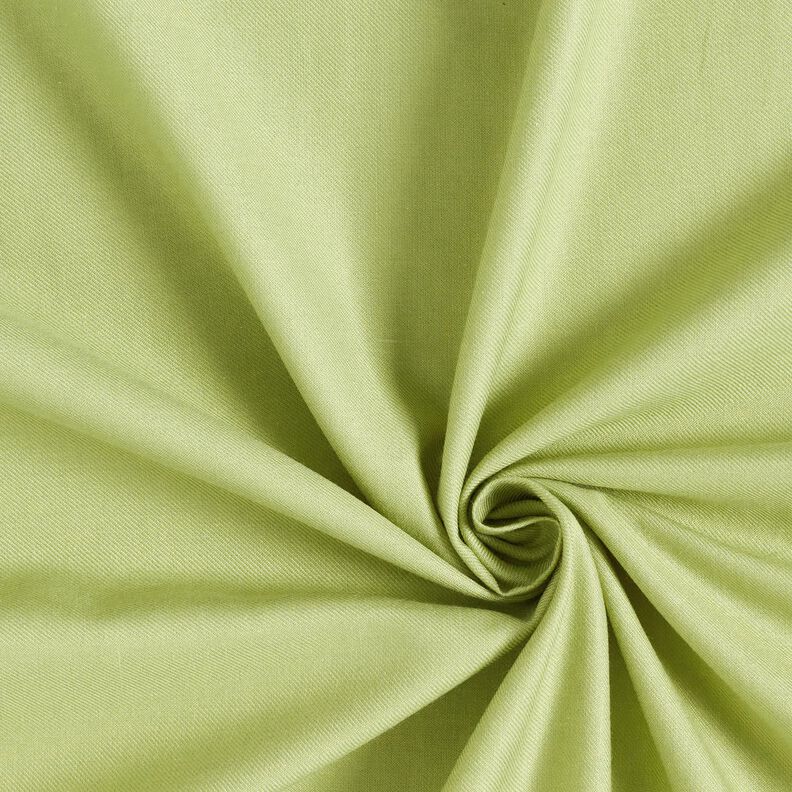 Tkanina na bluzki z mieszanki bawełny z wiskozą, jednokolorowa – jasna zieleń,  image number 1