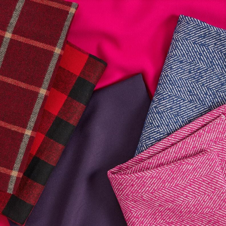 Dzianina płaszczowa jednokol. – intensywny róż | Resztka 80cm,  image number 4