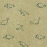 Dzianina frotte dinozaury – greige,  thumbnail number 1