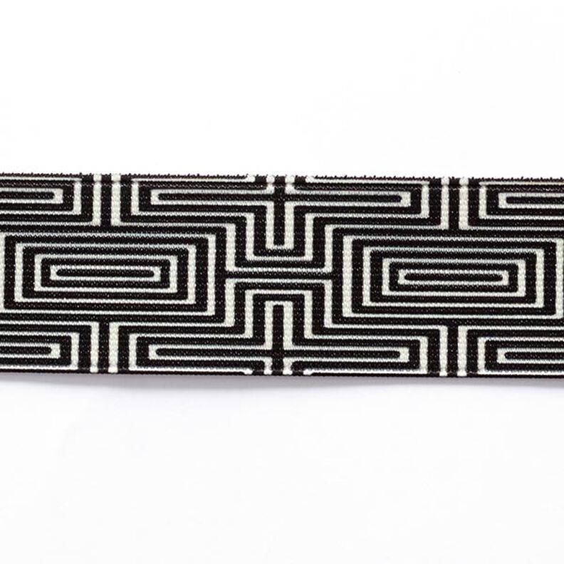 Guma – labirynt [ 3,5 cm ] – czerń/biel,  image number 1
