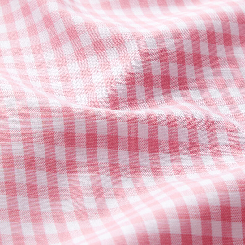 Tkanina bawełniana Kratka Vichy 0,5 cm – róż/biel,  image number 2