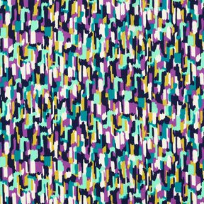 Krepa ze wzorem ślad&oacute;w pędzla &ndash; jasny miętowy/czerwona lilia, 