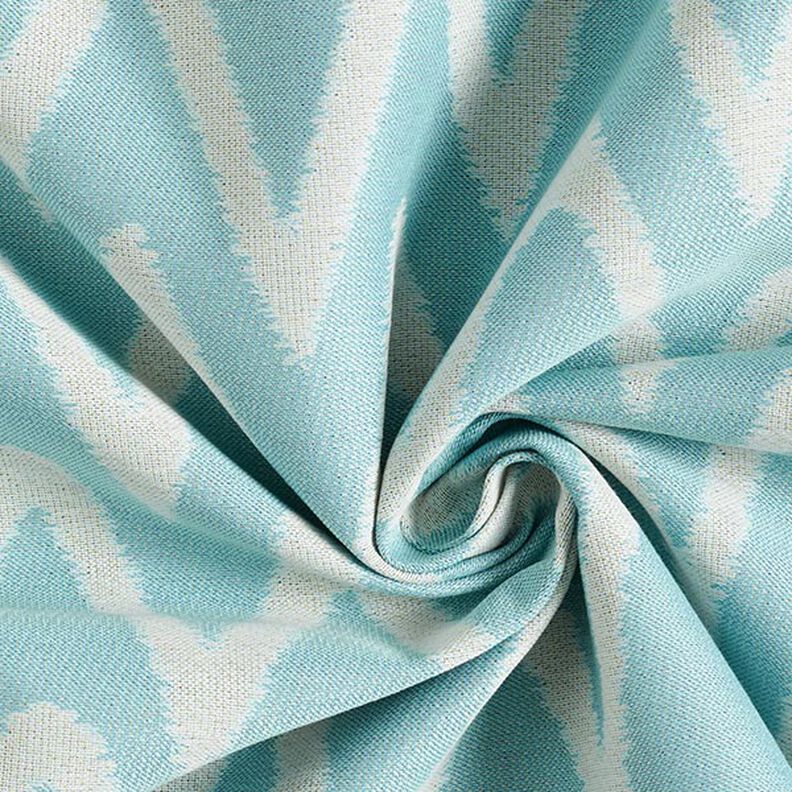 Tkanina outdoor Żakard wzór ikat – błękitny,  image number 3