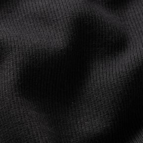 2x2 Dzianina ściągaczowa Jednokol – czerń, 