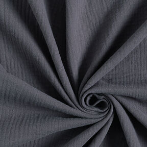Muślin / Tkanina double crinkle – ciemnoszary, 