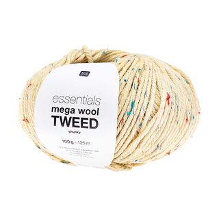Essentials Mega Wool Tweed Chunky| Rico Design – mleczna biel, 