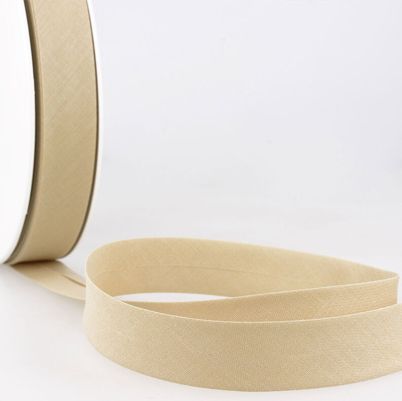 Taśma skośna Polycotton [20 mm] – jasnobeżowy,  image number 1