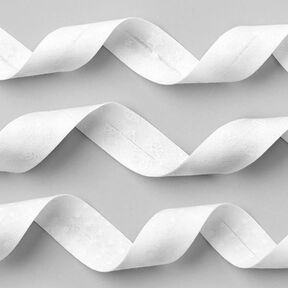 Taśma skośna Groszki [20 mm] - biały, 