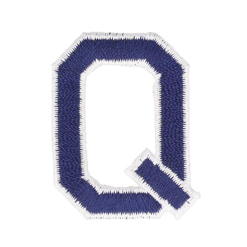 Aplikacja litera Q [ Wysokość: 4,6 cm ] – granat,  image number 1
