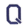 Aplikacja litera Q [ Wysokość: 4,6 cm ] – granat,  thumbnail number 1