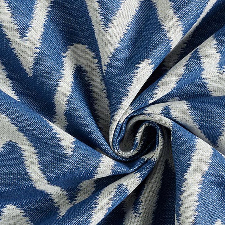Tkanina outdoor Żakard wzór ikat – błękit,  image number 3