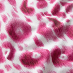 GOTS French Terry batikowa panterka | TCC x LOOKS by Wolfgang Joop – purpura/biel, 