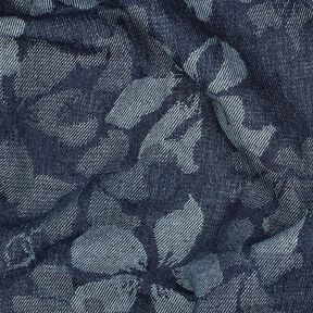Denim z mieszanki bawełny w kwiaty – dżins, 