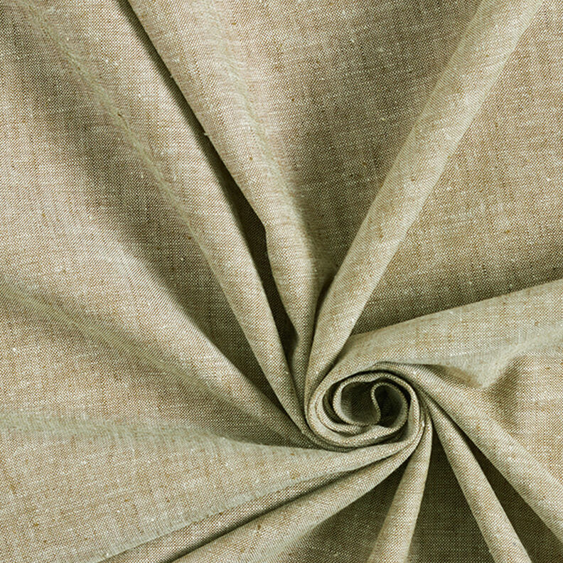 Mieszanka bawełny i lnu Melanż – jasny khaki,  image number 1