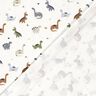 Dżersej bawełniany szczęśliwe dinozaury – kość słoniowa/zieleń trzcinowa,  thumbnail number 4
