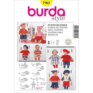 Sukienki dla lalek, Burda 7903, 