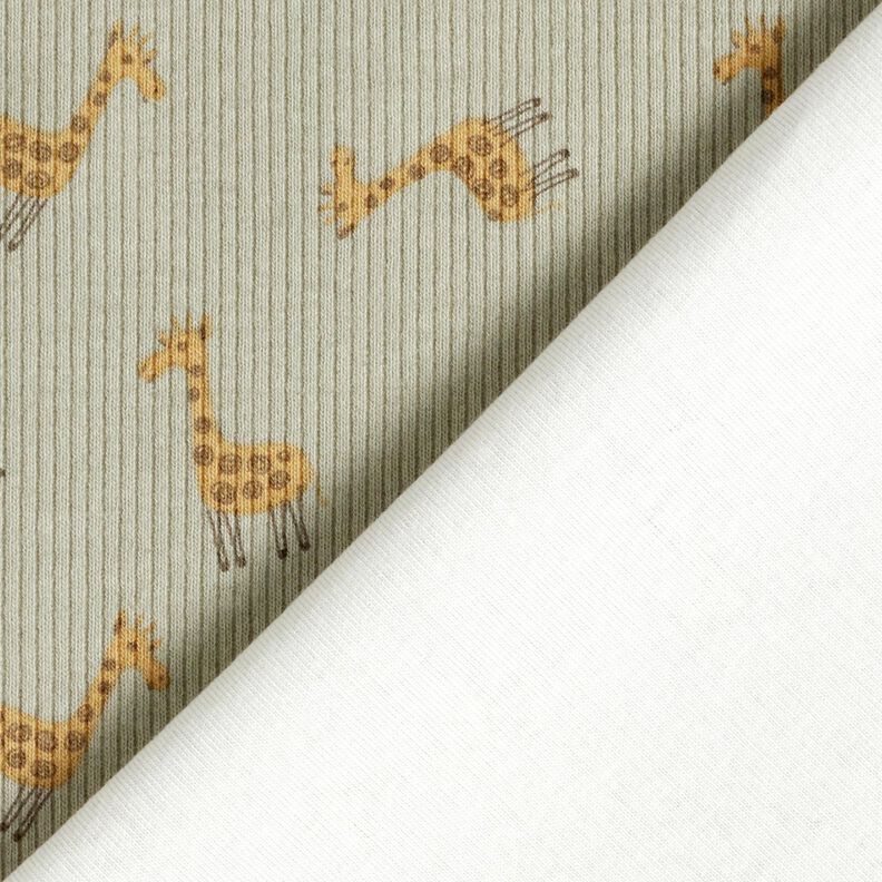 Dżersej prążkowany urocze żyrafy – khaki,  image number 4