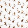 GOTS Dżersej bawełniany Małpki w dżungli nadruk cyfrowy | Poppy Fabrics – biel/ciemny brąz,  thumbnail number 1