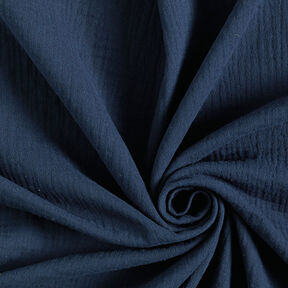 Muślin / Tkanina double crinkle – granat, 