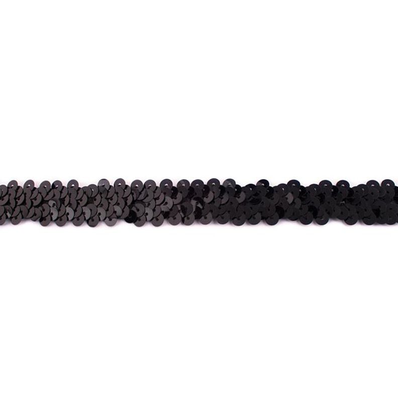 Elastyczna bordiura z cekinami [20 mm] – czerń,  image number 1
