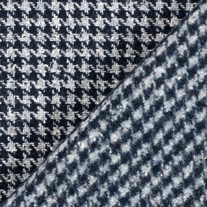 Materiał na płaszcze w kratkę i pepitkę – granat, image number 4