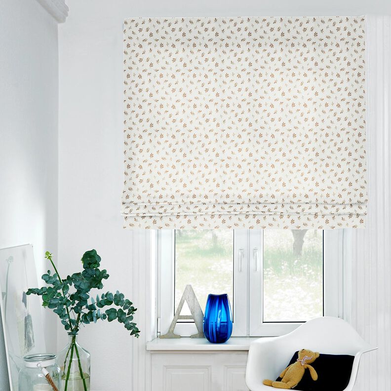 Muślin / Tkanina double crinkle gałązki | Poppy Fabrics – kość słoniowa/mokka,  image number 6
