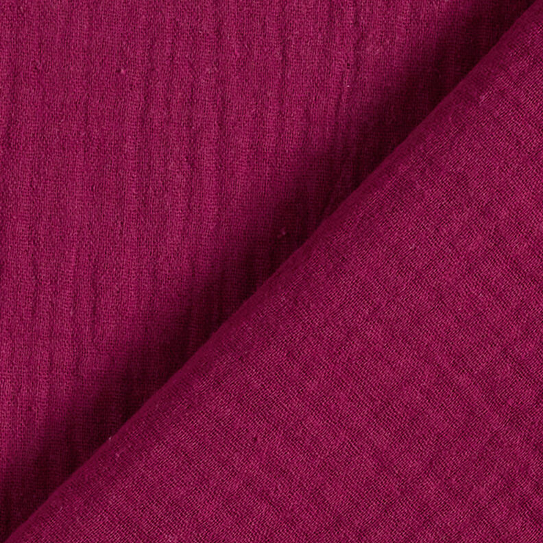 Muślin / Tkanina double crinkle – bordo, image number 4