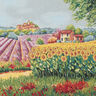 Panel dekoracyjny Gobelin kwitnący krajobraz – czerwień karminowa/jasnobeżowy,  thumbnail number 1
