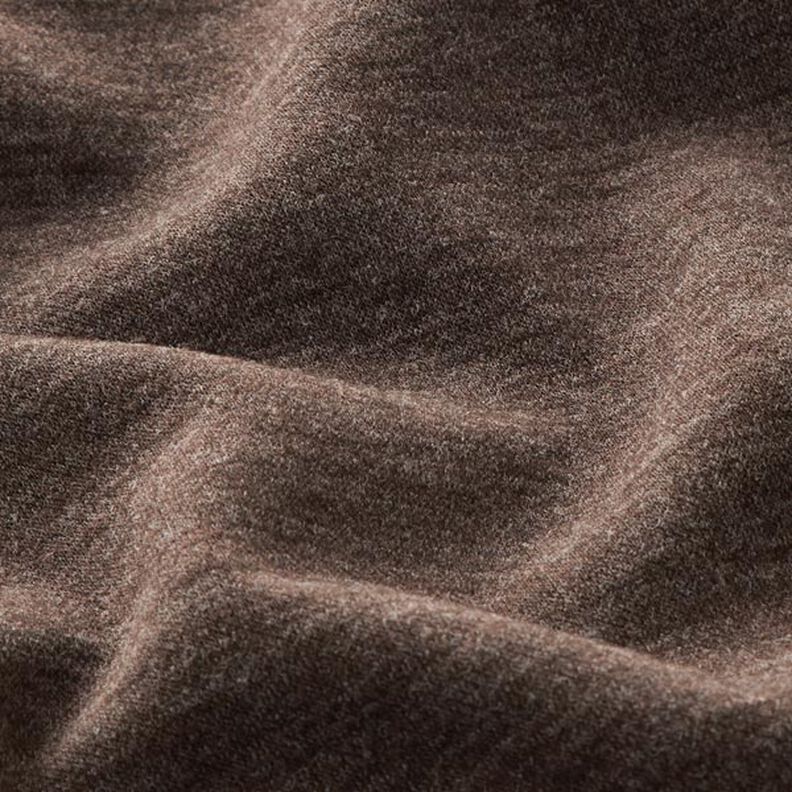 Materiał na płaszcze melanż drapany – ciemny brąz,  image number 2