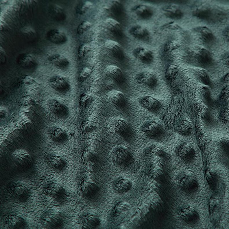 Miękki polar tłoczone kropki – ciemna zieleń,  image number 2